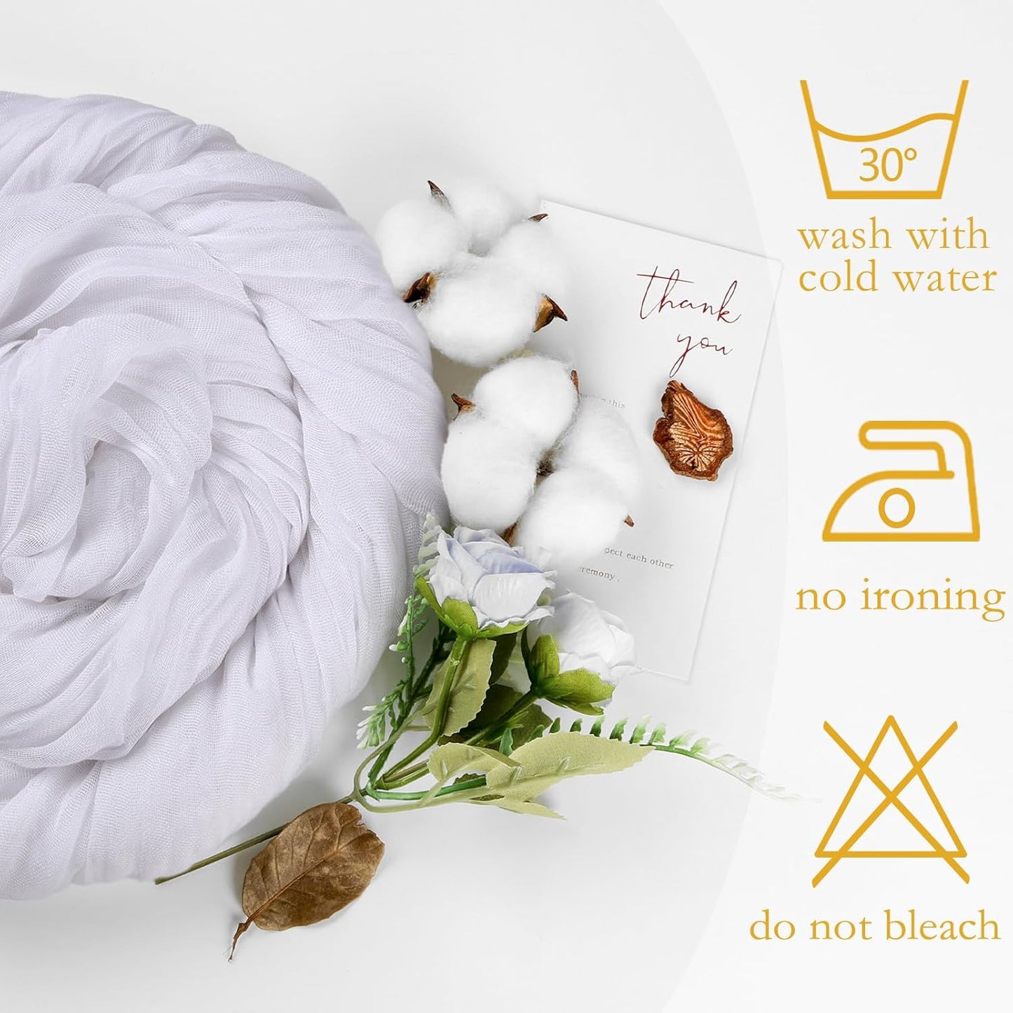6 Pack White Cheesecloth Table Runner 10ft Boho Gauze Fabric Cheese Cloth Table Runner 35 x 120 Inch Rustic Sheer Runner for Romantic Wedding Decor Baby Shower Party Table Centerpiece Decoration