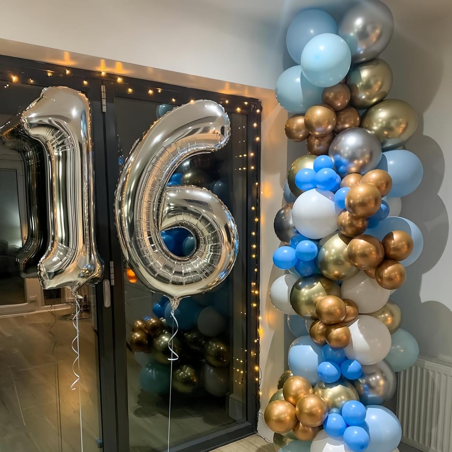 Silver 3 Balloon,40 Inch Number 3 Balloon,3 Birthday Balloon Decorations,Helium Silver 3 Balloon Number for Birthday Party Decorations