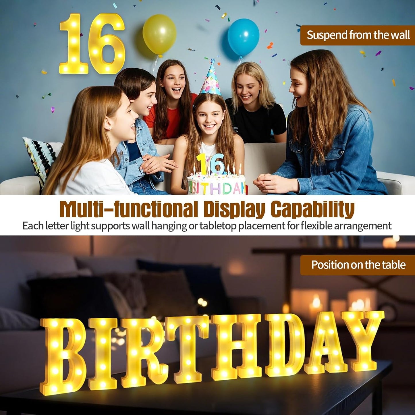 9th Birthday Decorations for Girls and Boys,9 Year Old Birthday Decorations for Centerpieces Table,Light Up Numbers 9 Sign Led for Party Backdrop Wall Decor for Wedding Anniversary Home