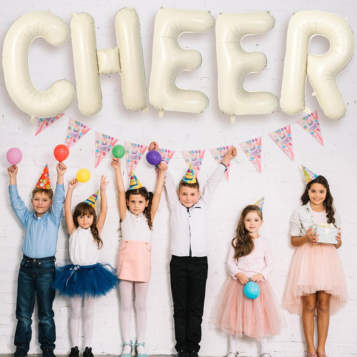 40 Inch Letter Balloons E, Big Custom A-Z Alphabet Foil Name Balloon Cream White, Self Inflating Beige Customize Helium Balloon Letters E for Women Girls Birthday Bride Baby Shower Party Decorations