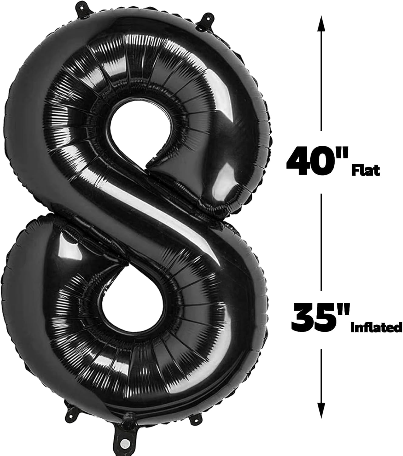 Black Number 80 Balloon - 40 Inch, Birthday Party Decorations, Anniversary & Graduation Supplies
