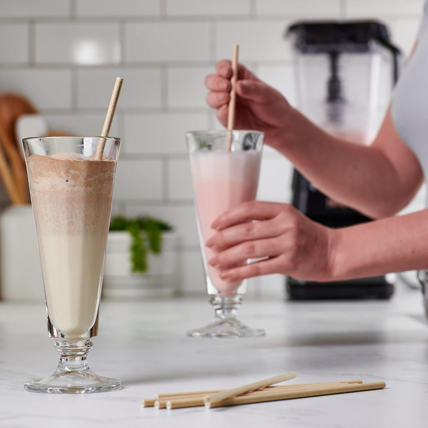 Comfy Package [Case of 4,800] Kraft Paper Straws, 100% Biodegradable & Ink-free, Straws for drinking and Crafts - Kraft
