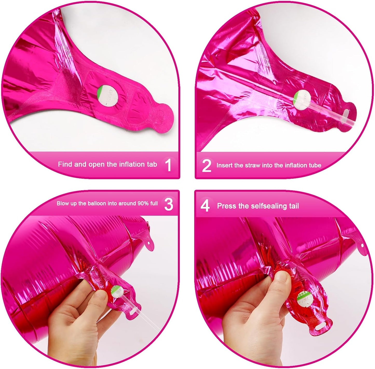Hot Pink Number 1 Balloon 40 inch, Number 1 Birthday for Boy Girl, Hot Pink Foil One Balloon for 1st 10 11 12 16 18 Birthday Party, Anniversary Celebration Number Decorations