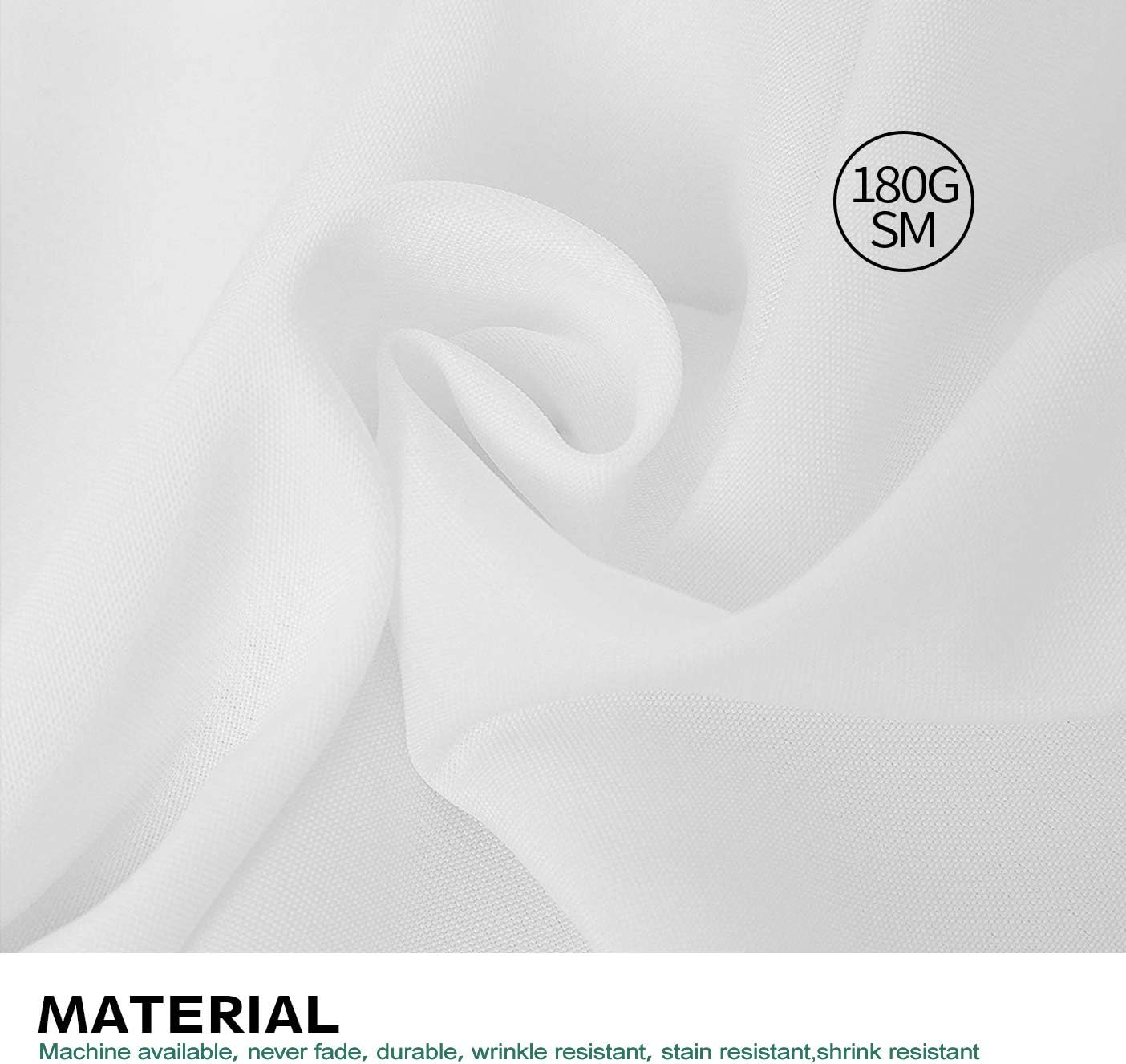 Surmente 10 Pack White Rectangle Tablecloth 60 x 102-inch Rectangular Polyester Table Cloth for Weddings, Banquets, or Restaurants