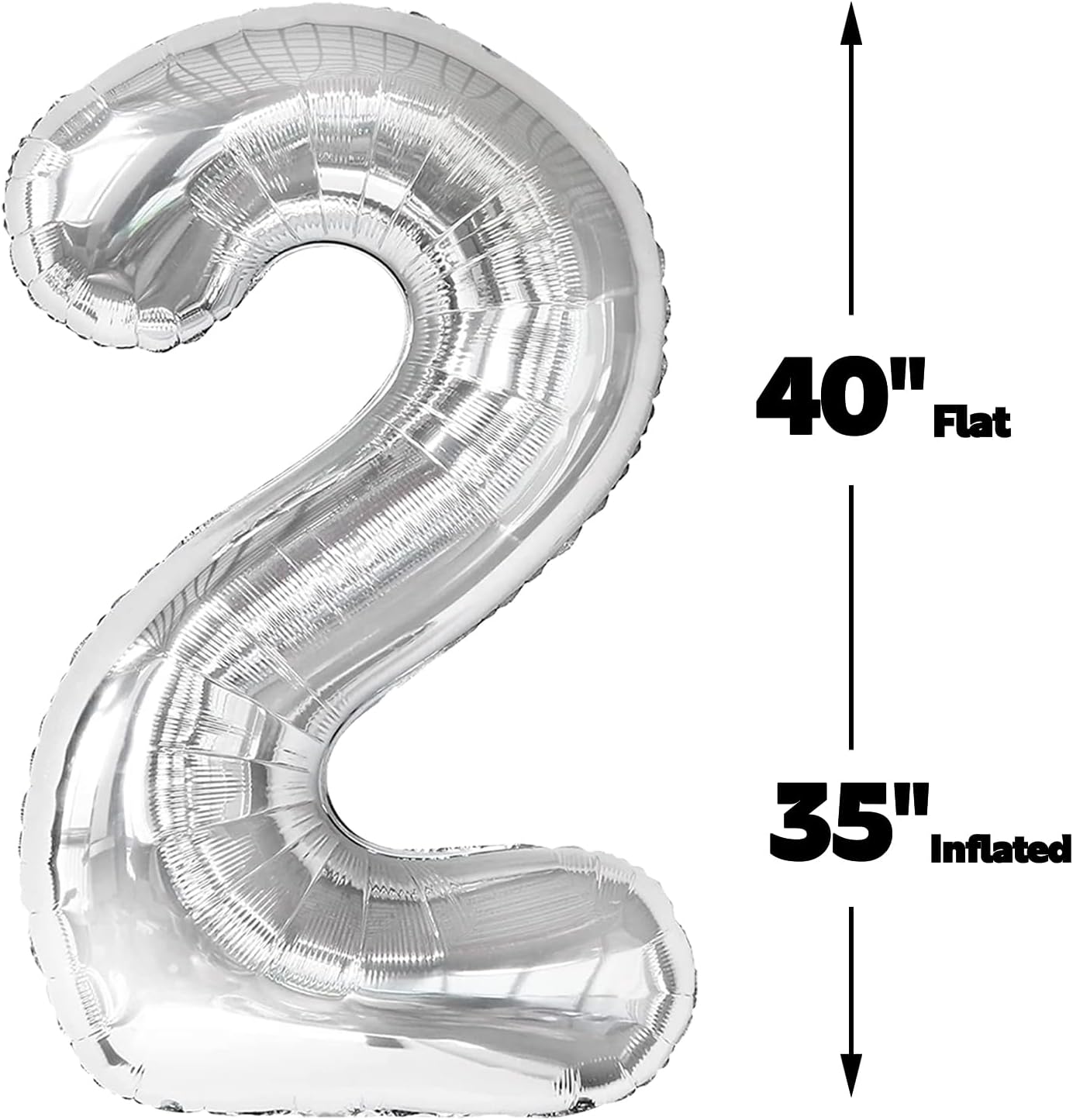 Silver Foil Number 28 Balloon 40 Inch, Helium Mylar Eight Number 28 82 Birthday Balloons, 28th Silver Women Men Wedding Anniversary, Graduations Party Supplies