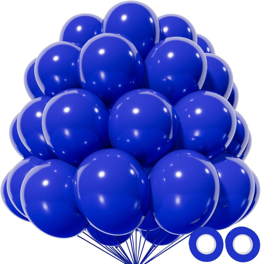 KAWKALSH Dark Blue Balloon 12 Inch, 110pcs Latex Party Balloons Helium Bright Color for Birthday Baby Shower Wedding Party Supplies Arch Garland Decoration