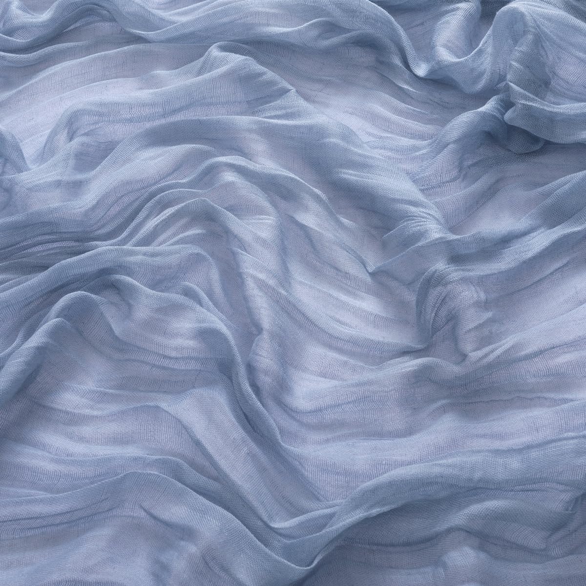 MLMW 4 Pack Dusty Blue Table Runner Cheesecloth Gender Reveal Boho Gauze Rustic Cheese Cloth Table Runner 160 inch Sheer 13.3ft for Wedding Party Baby Bridal Shower Birthday