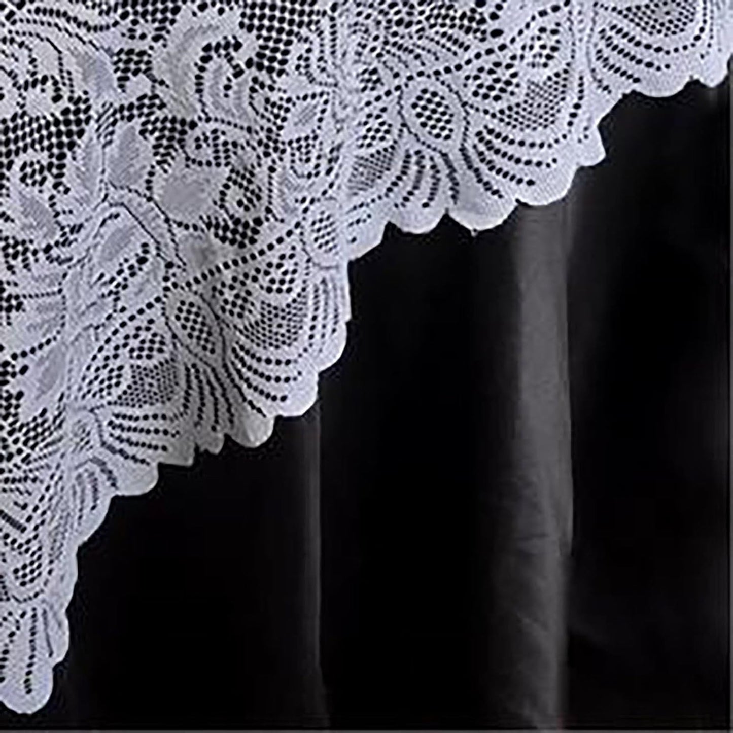 Efavormart 72" x 72" Jolly Good Lace Table Square Tablecloth Overlay-White Square Tablecloth Cover for Wedding Party Event Banquet
