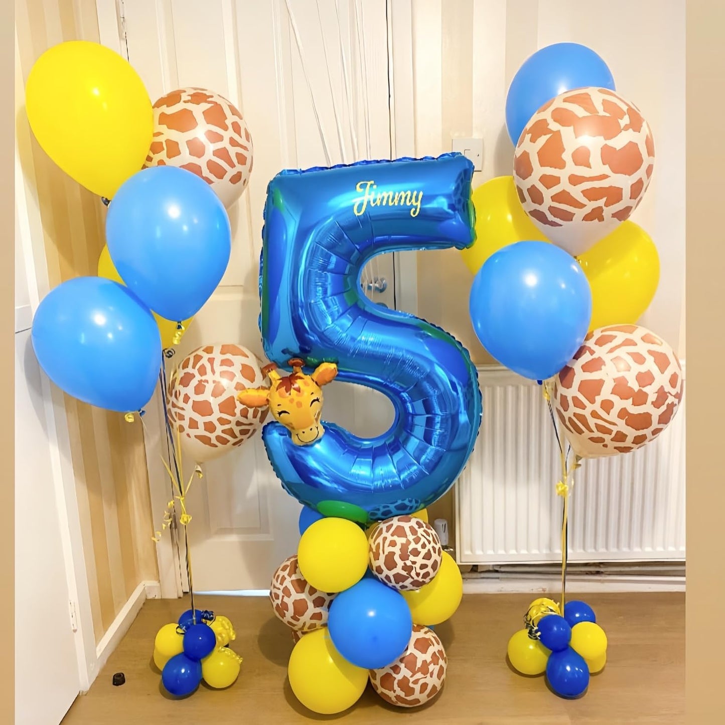 Blue 2 Balloon Number,40 Inch Number 2 Balloon Big Blue 2 Foil Mylar Helium Balloon for Birthday Party Decorations