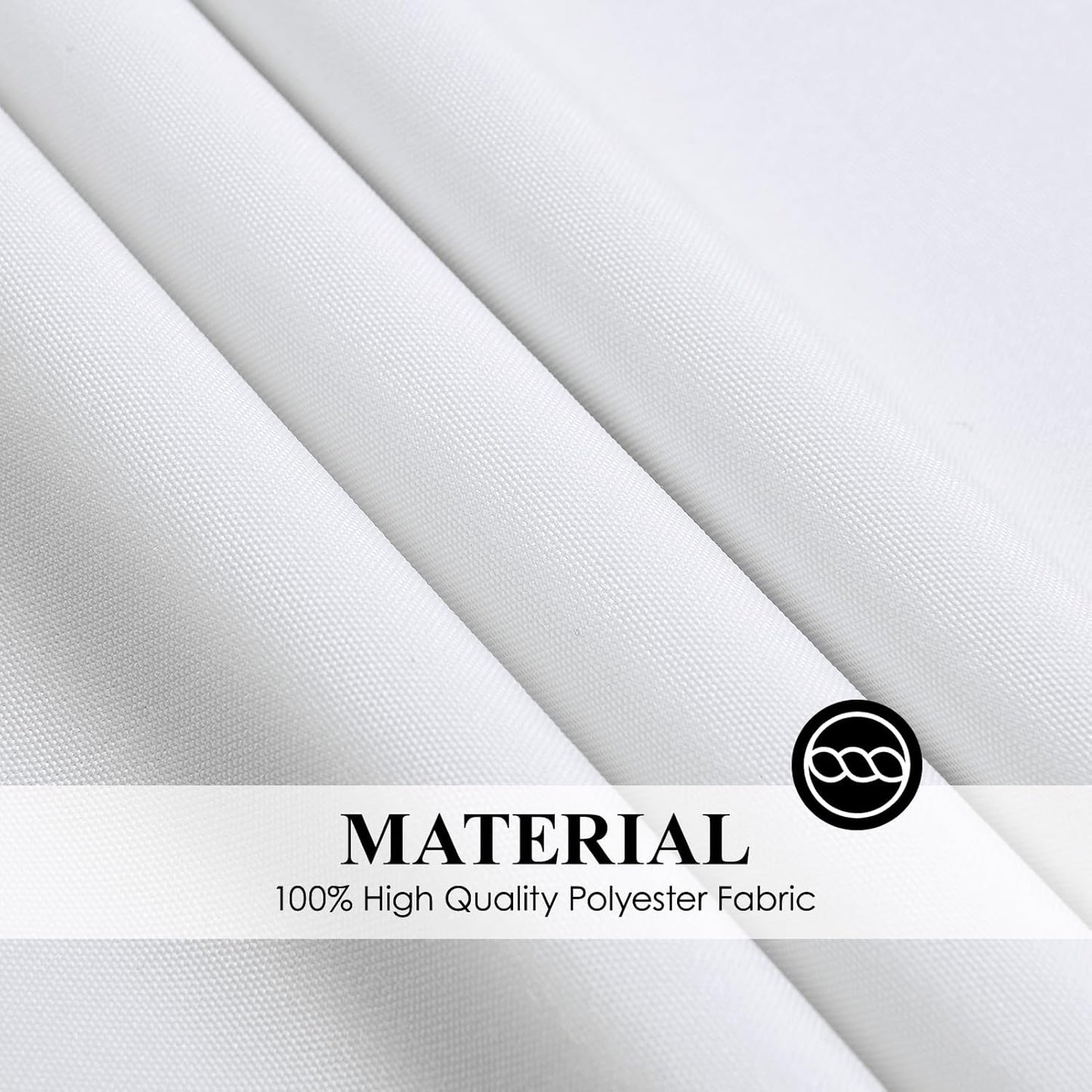 Round Tablecloth 8 Pack 90 Inch White Tablecloths Washable Decorative Linen Polyester Table Clothes Cover for Dining Table Banquets Buffet Parties and Wedding
