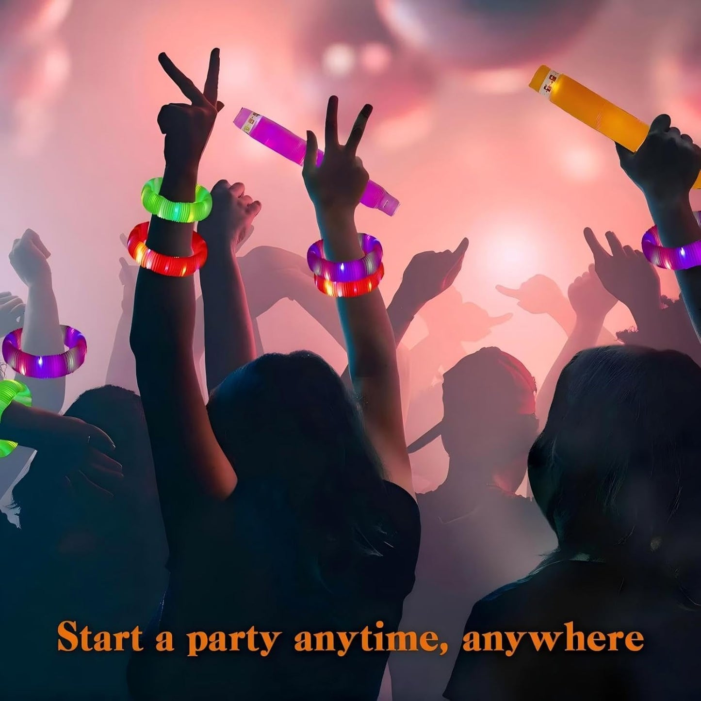 Red 12 Pack Light Up Party Favors Supplies,Bulk Glow Sticks Bracelet,Necklace Accessories for Kids,Birthday Return Gifts Treats,Easter Basket Goodie Bag Stuffer Fillers for Boys Girls