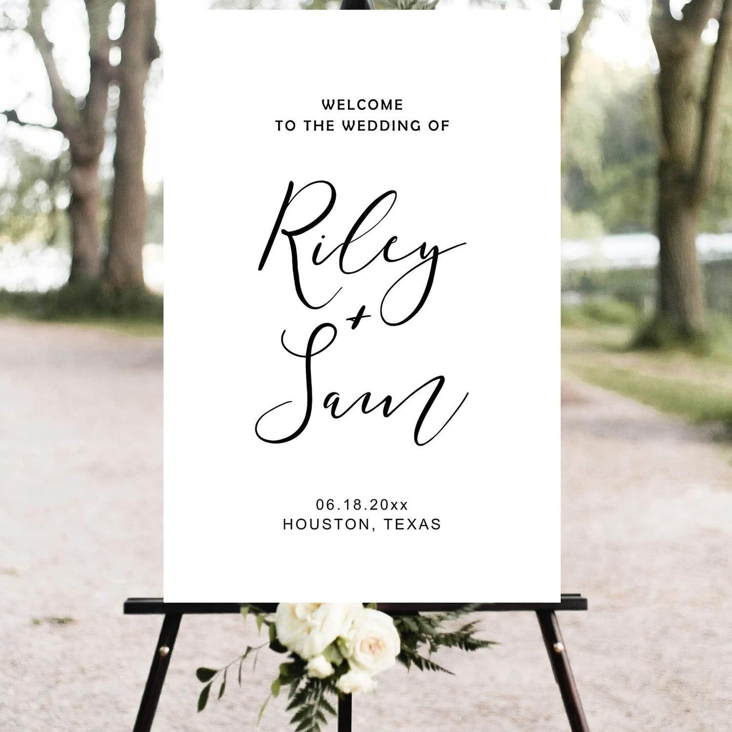 Customized Wedding Welcome Sign, Plastic Wedding Welcome Sign