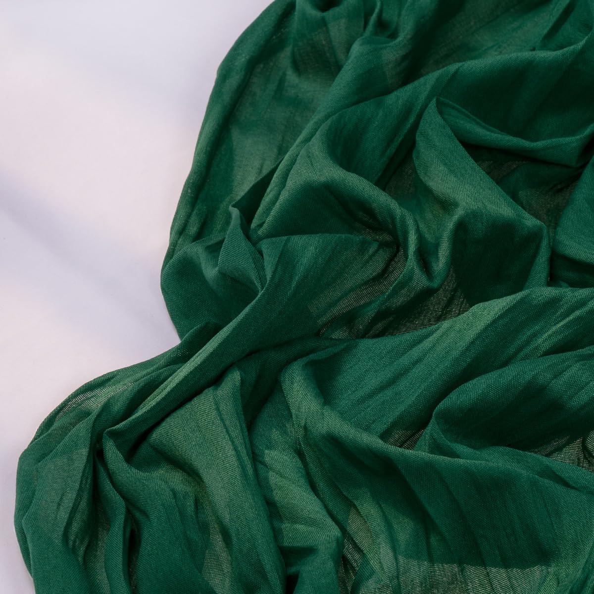 Emerald Green Cheesecloth Table Runner 4 Pack Fall Table Runners Boho Gauze 120 Inches Green Cheese Cloth Fall Table Decorations for Thanksgiving Wedding Bridal Baby Shower Tea Party