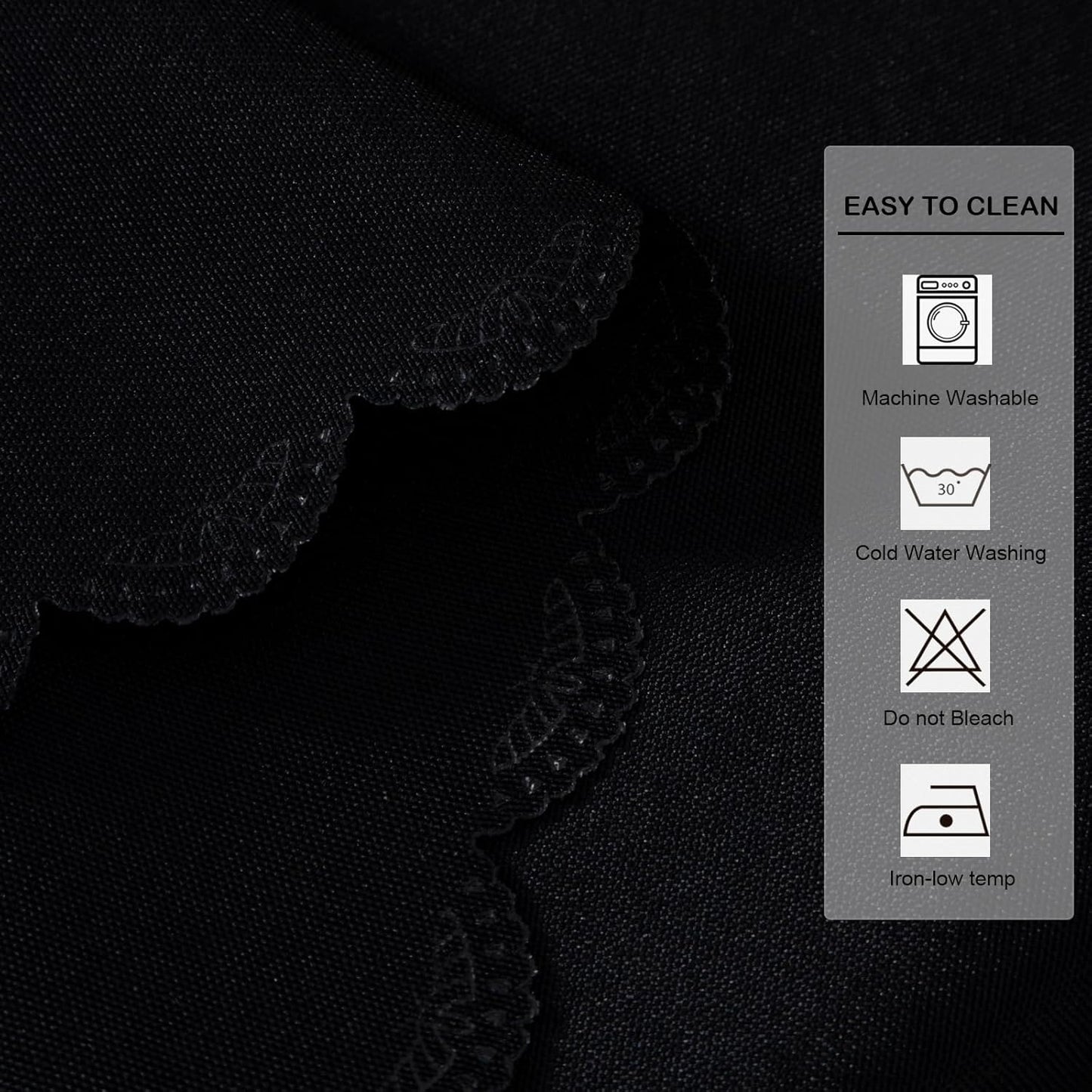 Small Square Black Tablecloth 36 x 36 Inch Polyester Fabric Washable Table Cover Decorative Wrinkle Resistant Solid Color Table Cloth for Kitchen Dinning Party Wedding Camping