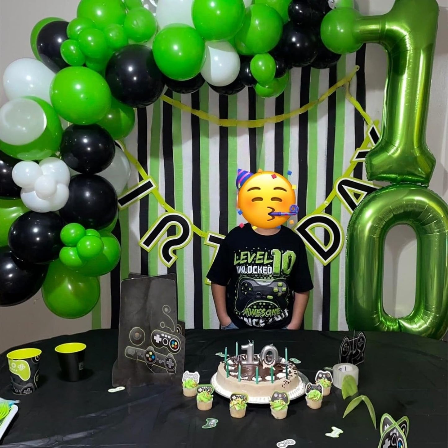 Green 2 Balloons, 40 Inch Giant Helium Foil Number 0-9 Green Birthday Balloon for Boys Girls, Self Inflating Digit 2 Balloons for Women Men Anniversary Jungle Football Party Decorations Supplies