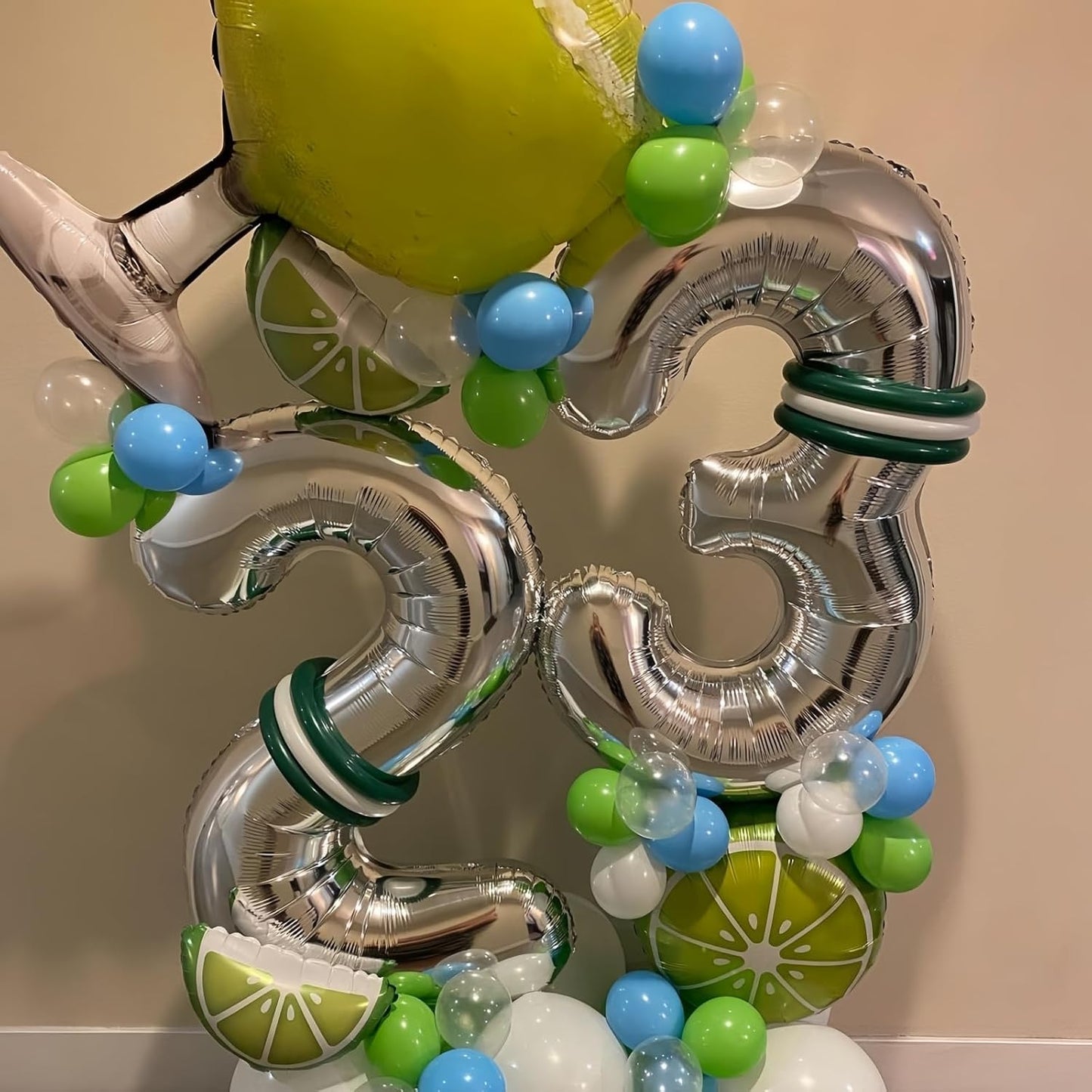 Silver 2 Balloon,40 Inch Number 2 Balloon,2 Birthday Balloon Decorations,Helium Silver 2 Balloon Number for Birthday Party Decorations