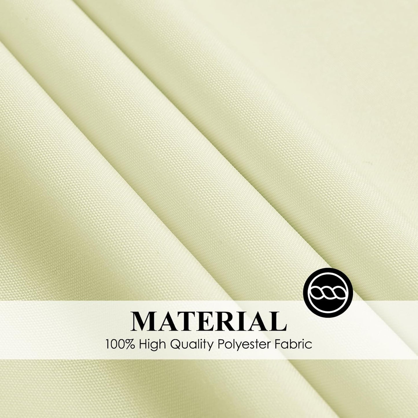 Round Tablecloth 120 Inch Tablecloth 6 Pack Ivory Table Cloths Washable Decorative Polyester TableClothes Cover for Dining Table Banquets Buffet Parties and Wedding