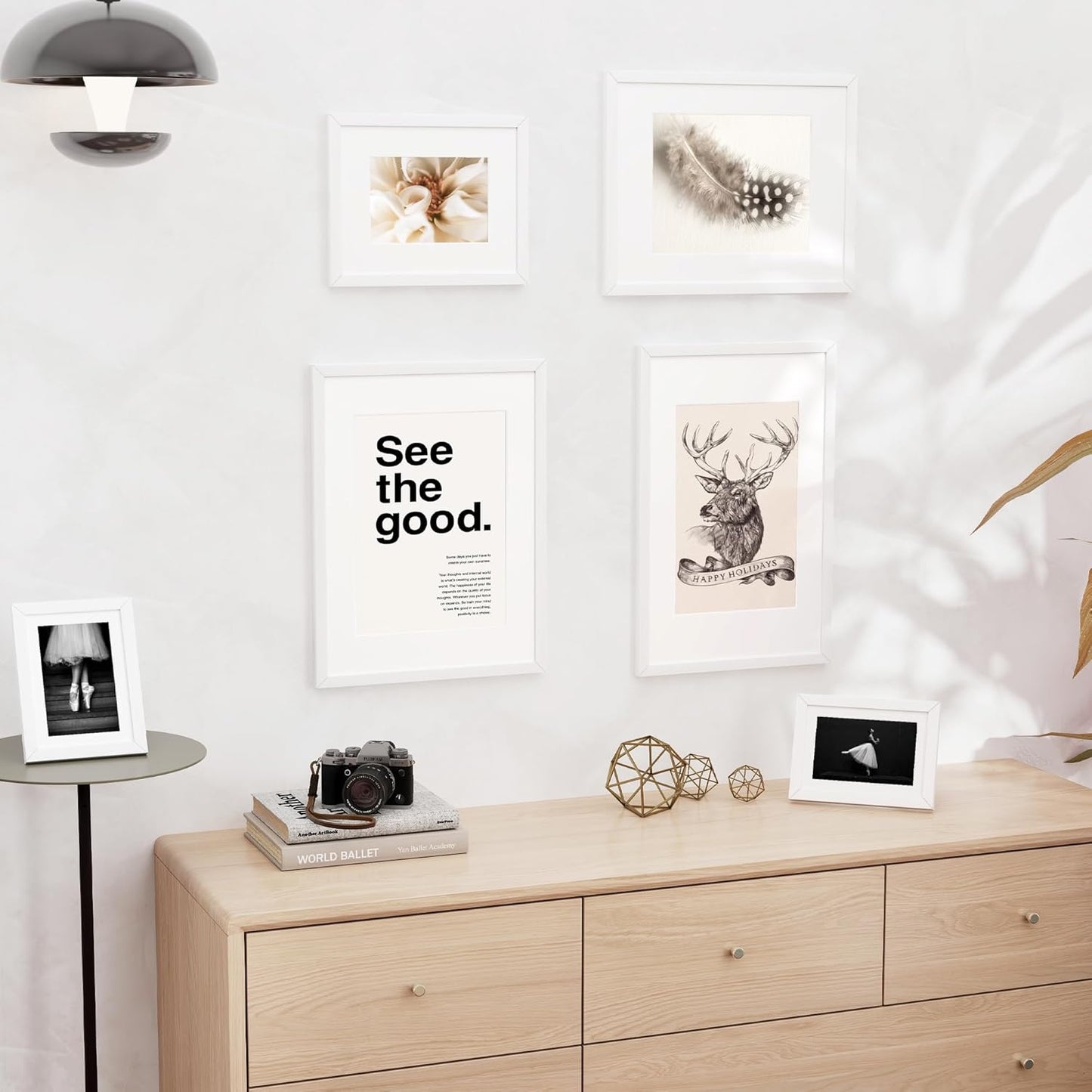 11x14 inch Picture Frame, 11x14 Photo Frames with 8x10 Removable Mat - High Definition Plexiglass - Vertical and Horizontal Display - Wall Hanging Frame - White, 3 Pack