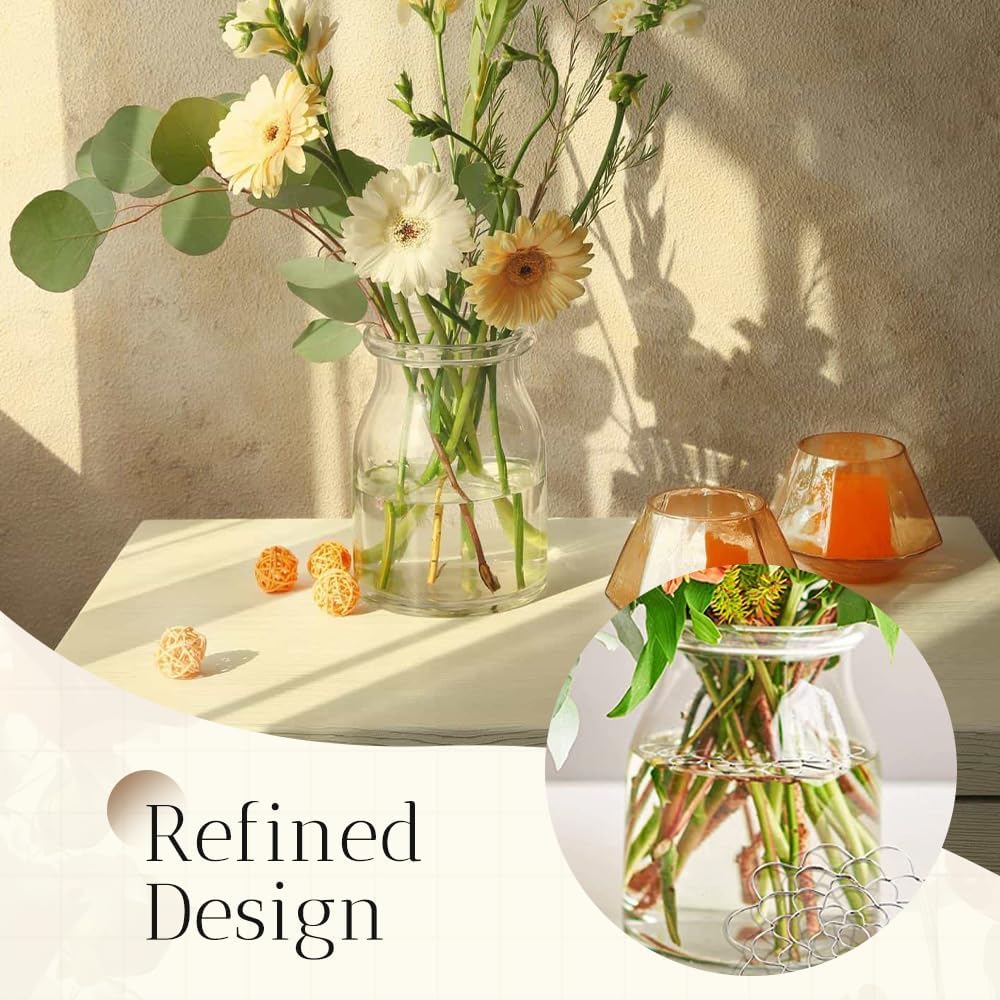 Stainless Steel Floral Grid Flower Arrangement Tool, 3pcs Reusable Floral Grid for Vase Stainless Steel Wire Flower Arranging Tool, Flower Grid Arranger for Arrangement Vase Plant Flower (Black)