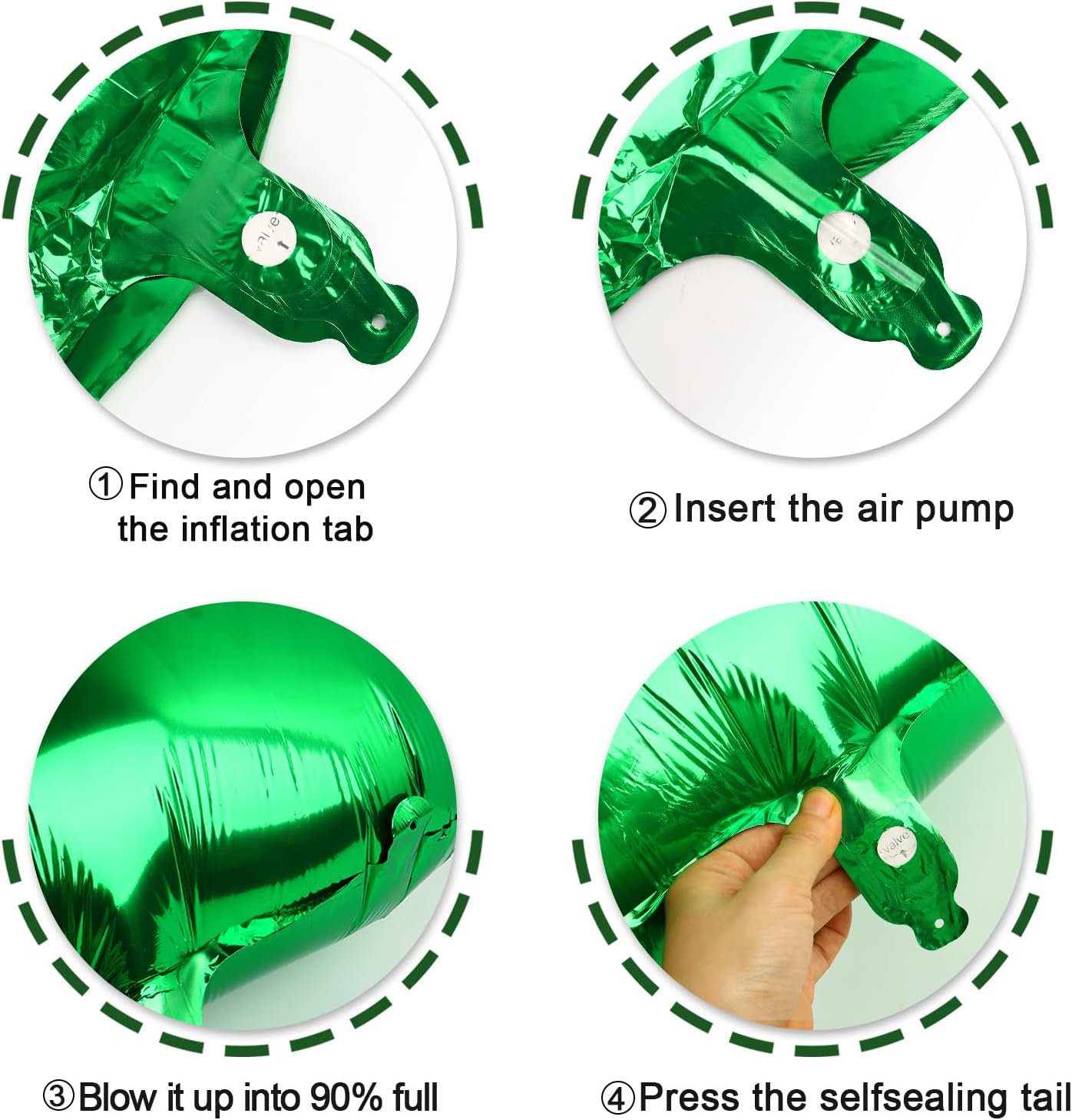 40 Inch Green Large Number 24 Birthday Balloon, Giant Number24 42 Balloons, Foil Mylar Big Balloons for Anniversary Graduation Supplies Decorations