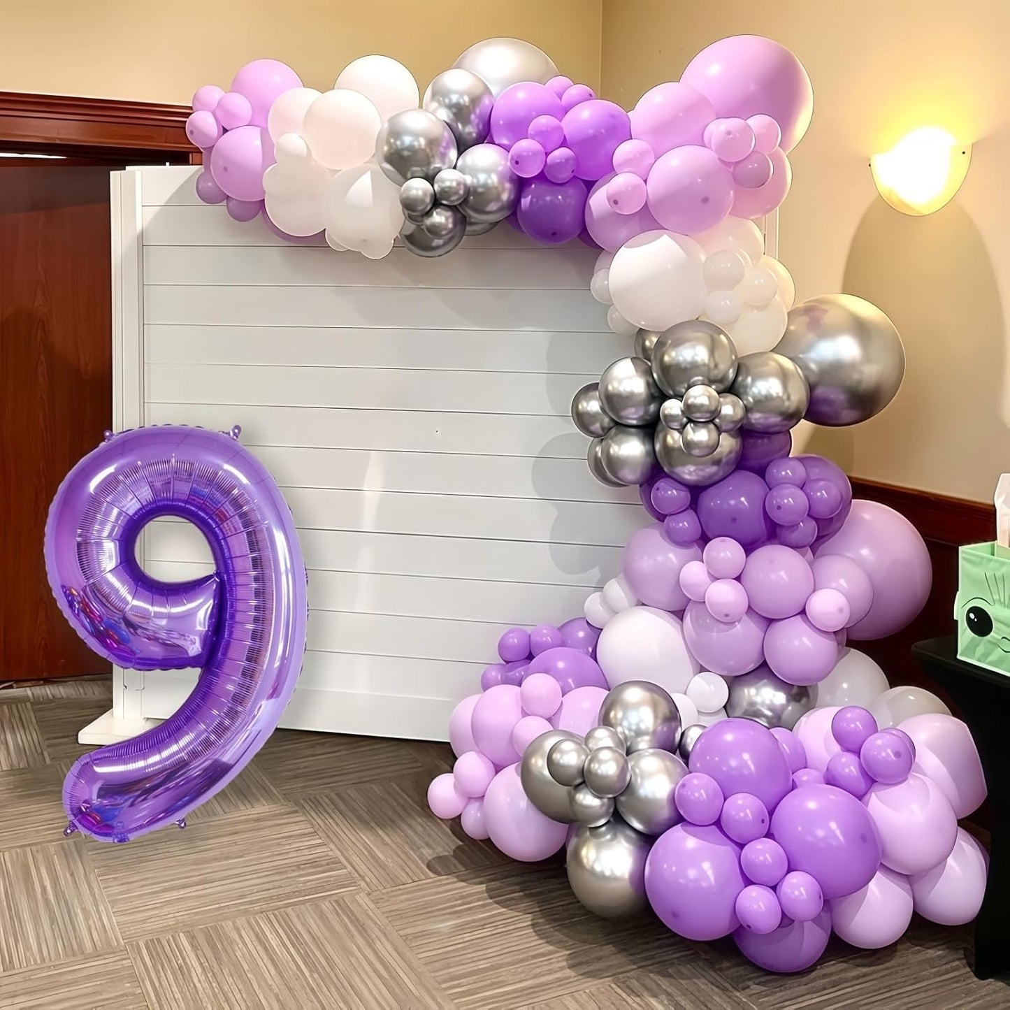 Purple 3 Balloon Number,40 Inch Number 3 Balloon Big Purple 3 Foil Mylar Helium Balloon for Birthday Party Decorations