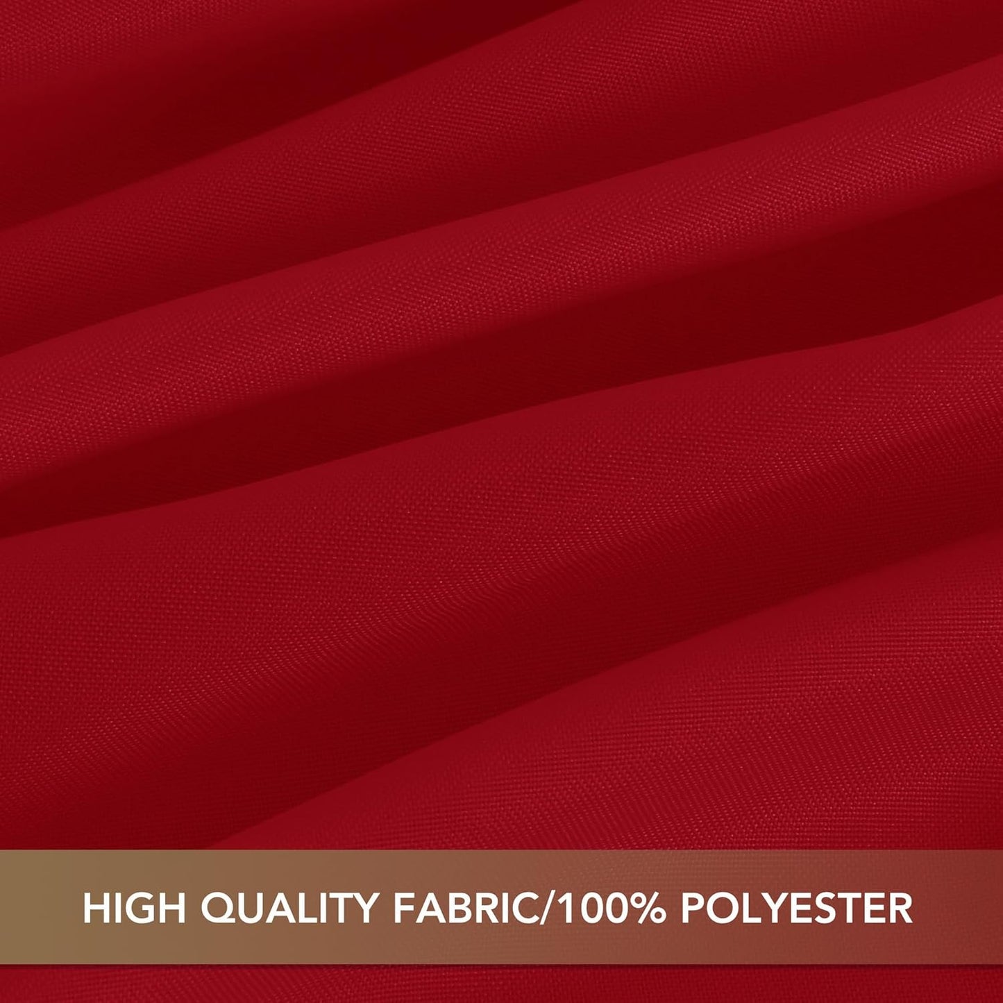 sancua Christmas Red Square Tablecloths 85x85 Inch, 2 Pack - Fabric Table Cloth for Square or Round Tables, Washable Polyester Table Cover for Dinner, Holiday Party, Decorative Display Tables