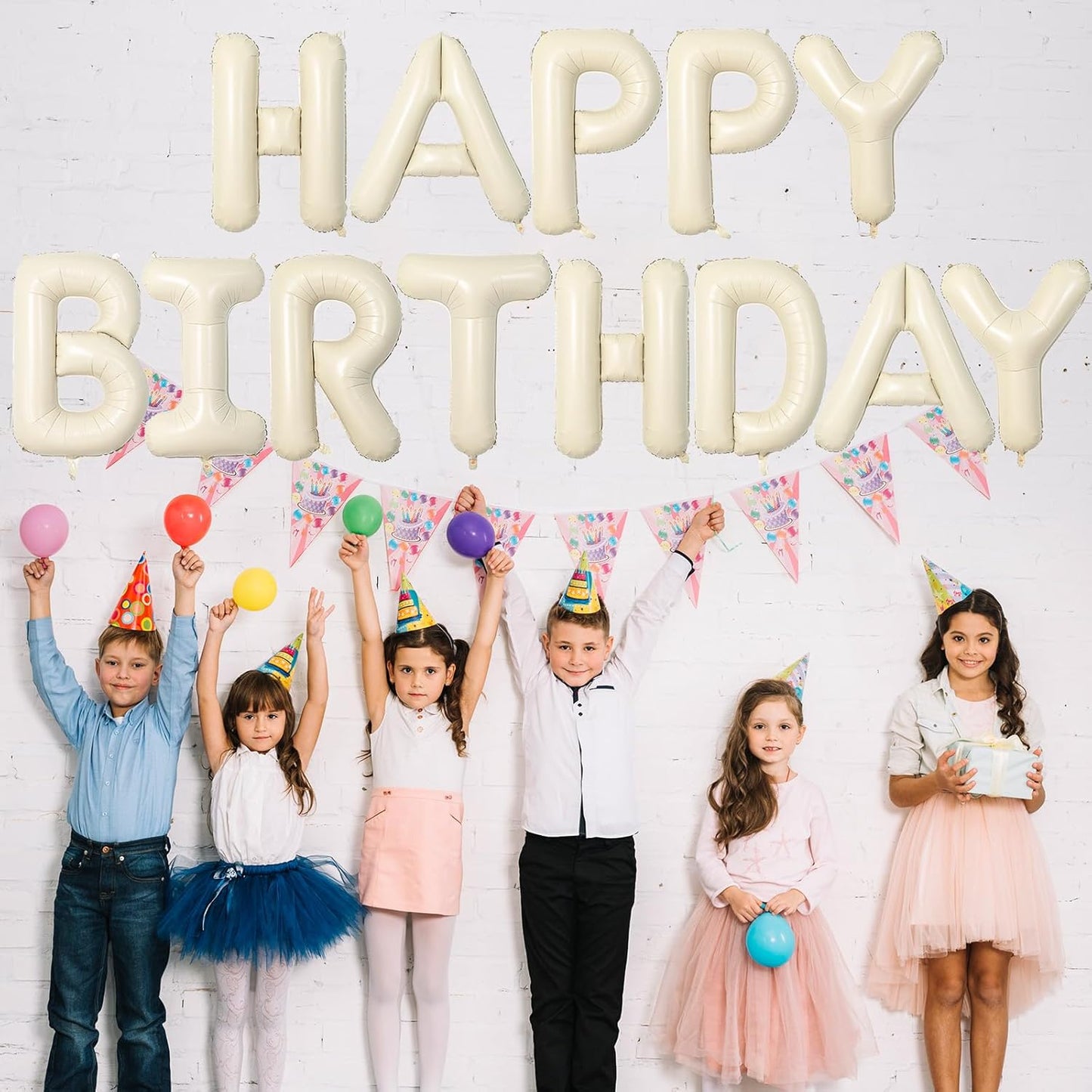 40 Inch Letter Balloons R, Big Custom A-Z Alphabet Foil Name Balloon Cream White, Self Inflating Beige Customize Helium Balloon Letters R for Women Girls Birthday Bride Baby Shower Party Decorations