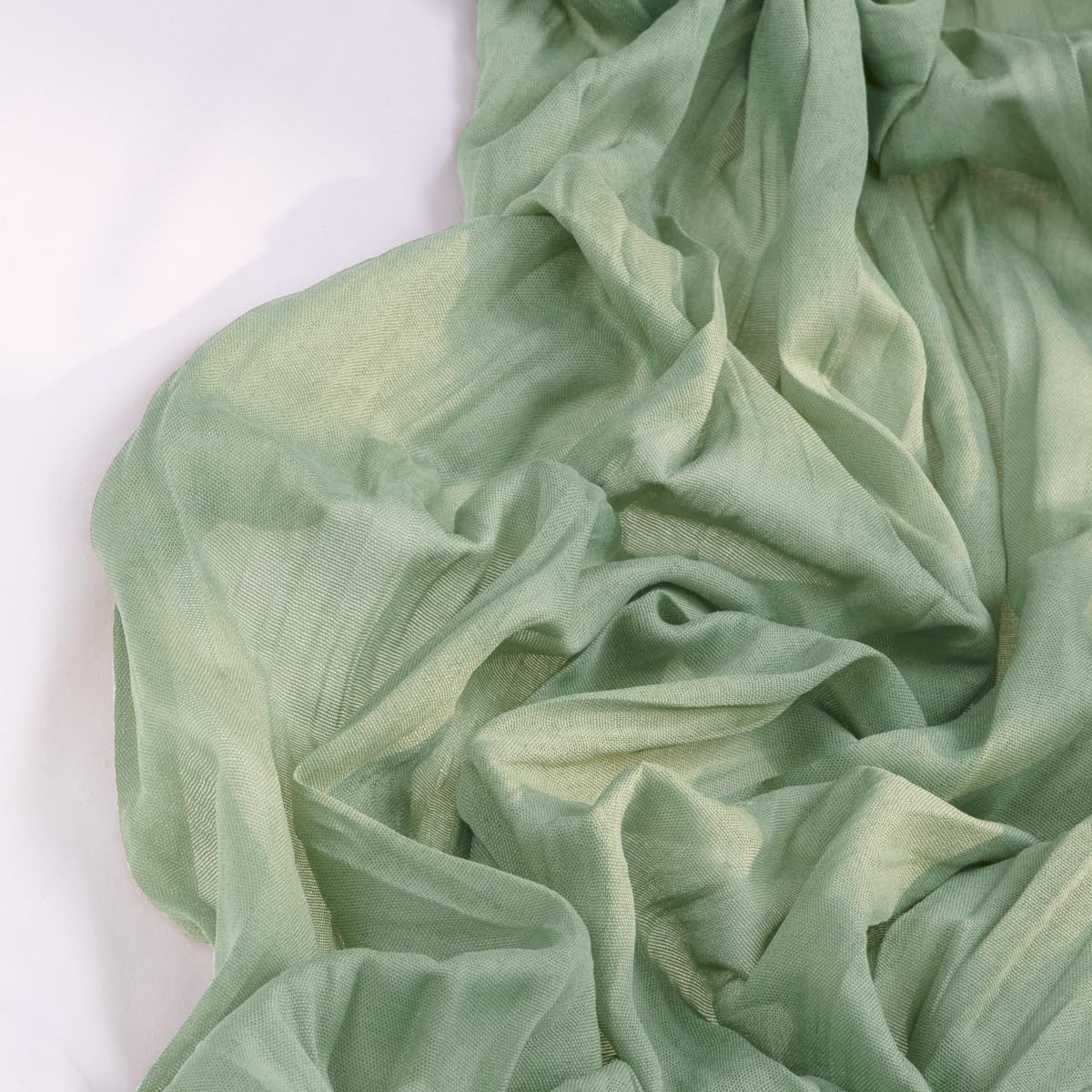 Sage Green Cheesecloth Table Runner 12 Pack Fall Table Runners Boho Gauze 120 Inches Sage Cheese Cloth Fall Table Decorations for Thanksgiving Wedding Bridal Baby Shower Tea Party