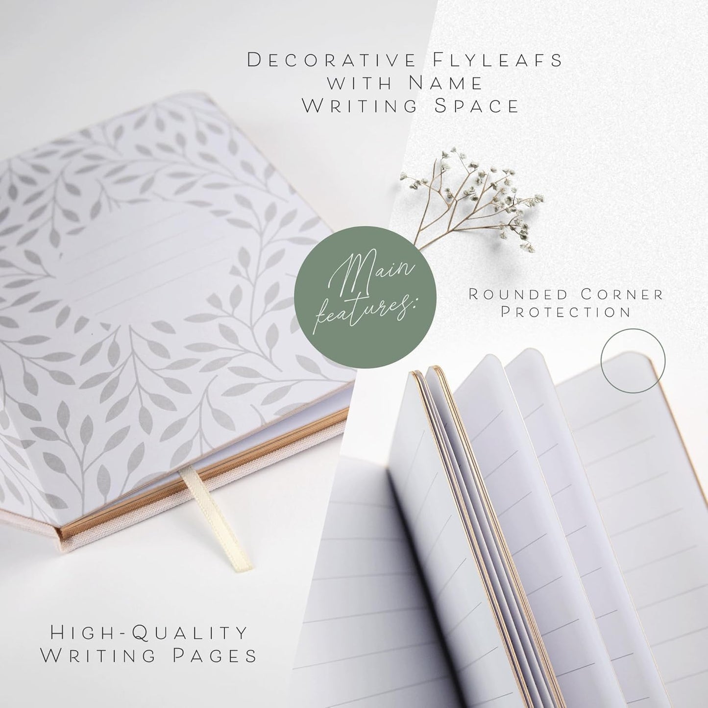 Vow Books His and Hers - Linen Wedding Vow Books Perfect as Bride & Groom Gifts, Wedding Registry Ideas - His & Hers Gifts Wedding Vow Book - Wedding Essentials & Accessories [White & Navy]