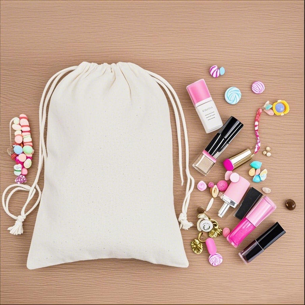 gobyhumm 20 Pieces Pure Cotton Drawstring Bags Muslin Bags Sachet Bag for Home Supplies （4 * 6"）