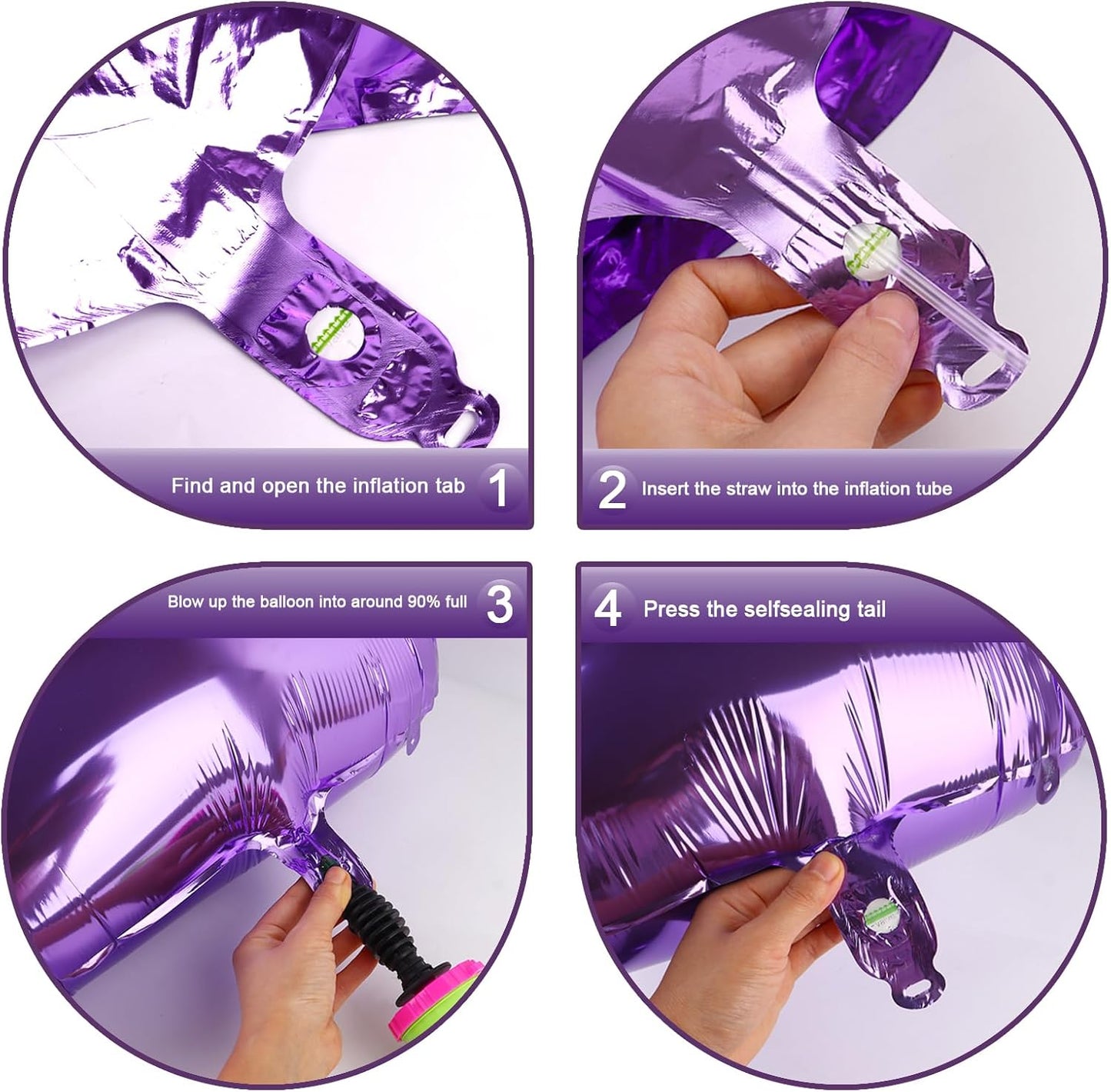 Purple Number 1 Balloon 40 inch, Number 1 Birthday Balloon for Boy Girl, Purple Foil One for 1st 10 11 12 16 18 Birthday Party, Anniversary Celebration Number Balloons Decorations