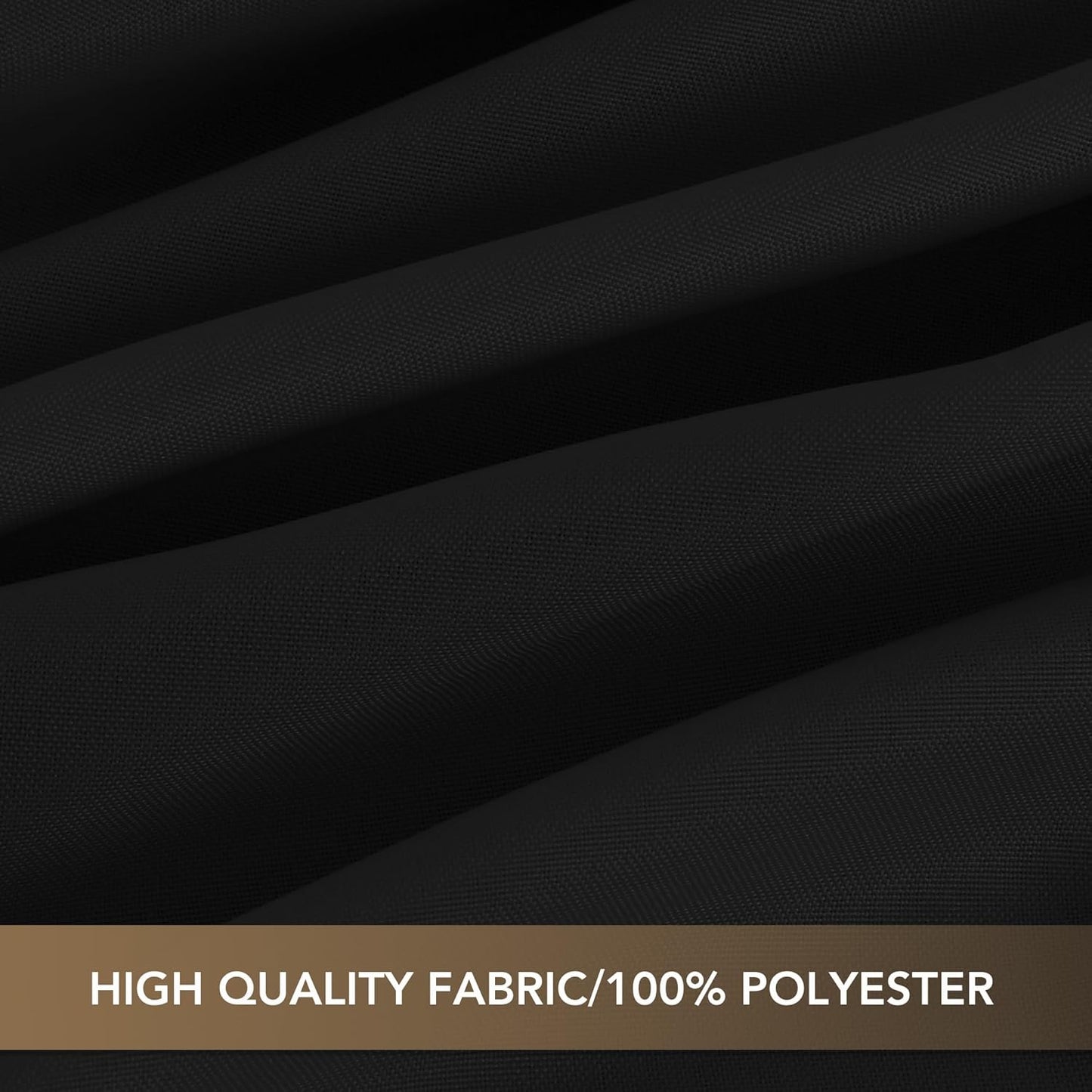 sancua Black Square Tablecloths 54x54 Inch, 2 Pack - Fabric Table Cloth for Square or Round Tables, Washable Polyester Table Cover for Dinner, Holiday Party, Decorative Display Tables