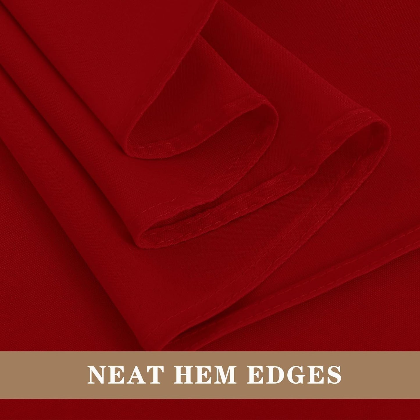 Fitable Red Rectangle Tablecloths for 6 Foot Tables, 6 Pack - 70 x 108 Inches - Stain Resistant and Washable Table Clothes, Polyester Fabric Table Covers for Wedding, Party, Banquet, Buffect