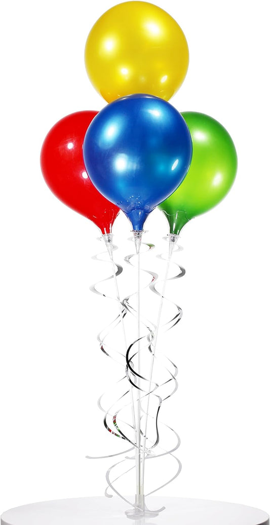 PermaShine - Reusable and Helium Free Balloon Bouquet - Permanent Plastic Indoor and Outdoor Balloons