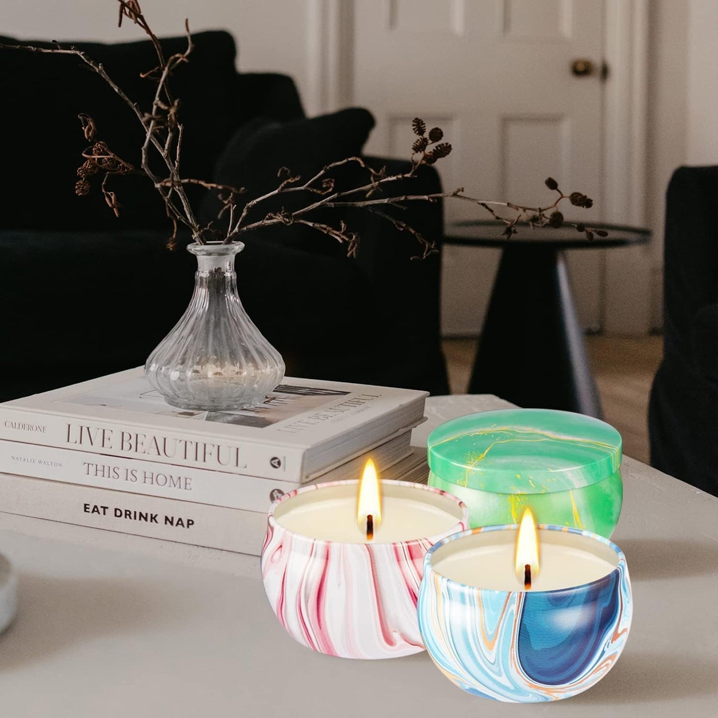 Mother's Day Scented Candles Gifts Set 16 Pack Soy Wax Travel Tin Jar Candles for Home 2.5 OZ Aromatherapy Candles for Mom for Christmas, Birthday, Thanksgiving, Mother's Day…