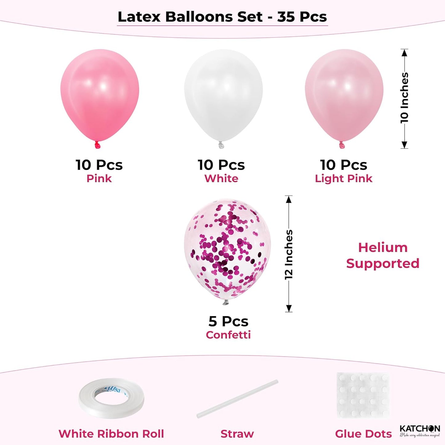 KatchOn, Pink 18th Birthday Decorations with Lip & Star Balloons – Pack of 42 | Happy Birthday Banner & Lip Decor | 18th Happy Birthday Decorations for Women, Girls & Her | Pink Party Decorations