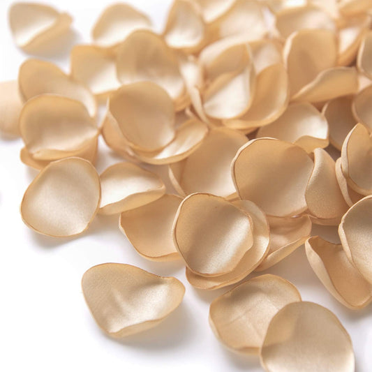 Ling's Moment Rose Petals, Silk Flower Petals for Wedding/Aisle/Flower Girl Baskets/Table Centerpiece Décor,etc.Champagne Rose Gold 200pcs