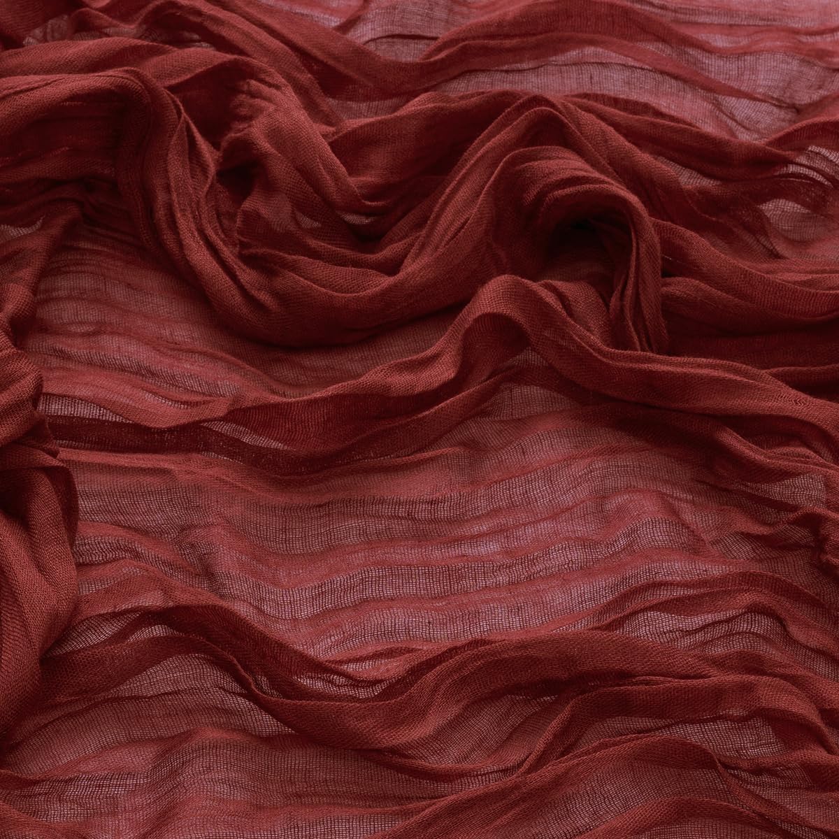 MLMW 10 Pack Christmas Table Runner Cheesecloth Burgundy Boho Cheese Cloth 160 inch Gauze Rustic Sheer Table Runner 13.3ft for Party Wedding Baby Bridal Shower Birthday