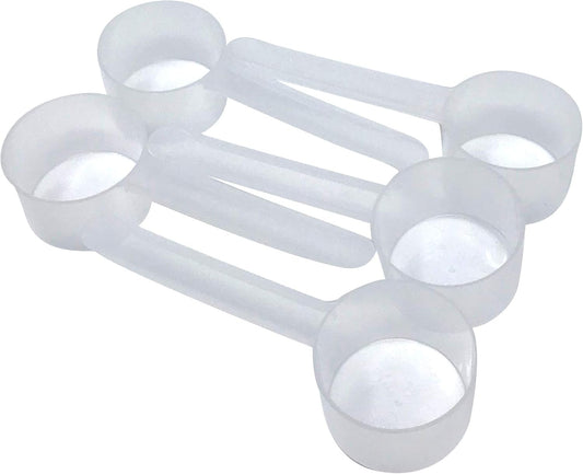 39 mL (8 Teaspoon | 1.32 Oz. | 2.63 Tablespoon) Long Handle Scoop for Measuring Coffee, Pet Food, Grains, Protein, Spices and Other Dry Goods (Pack of 5)