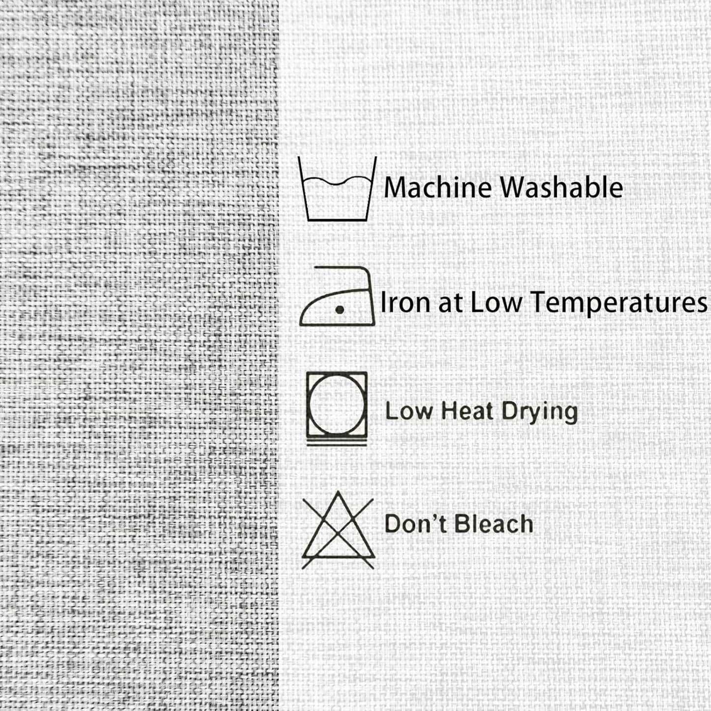 Hiasan Faux Linen Rectangle Tablecloth - Wrinkle and Stain Resistant Washable Table Cloth for Kitchen Dining Room Holiday Table Cover for Dinner, Light Grey, 60 x 140 Inch