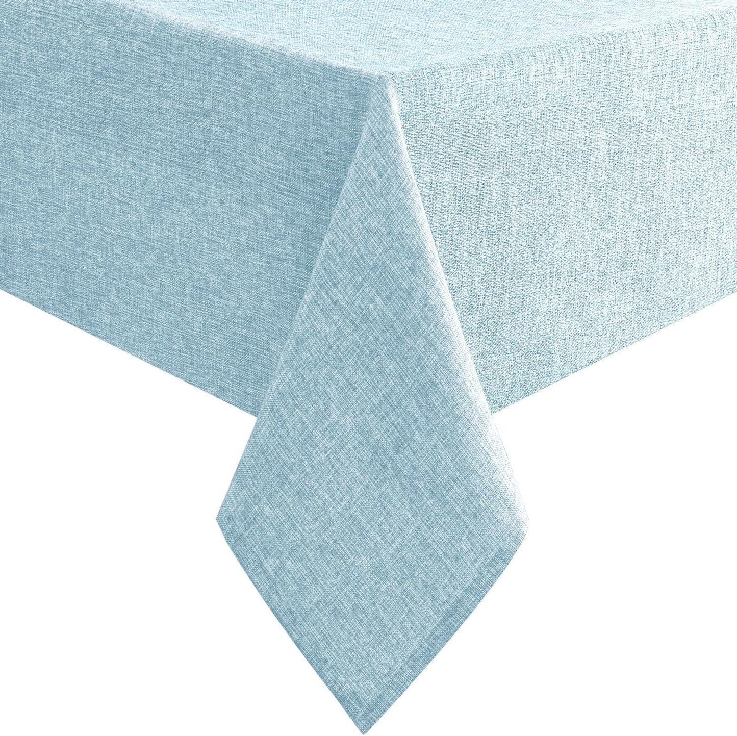 Hiasan Faux Linen Rectangle Tablecloth - Wrinkle and Stain Resistant Washable Table Cloth for Kitchen Dining Room Holiday Table Cover for Dinner, Lux Slate Blue, 30 x 60 Inch
