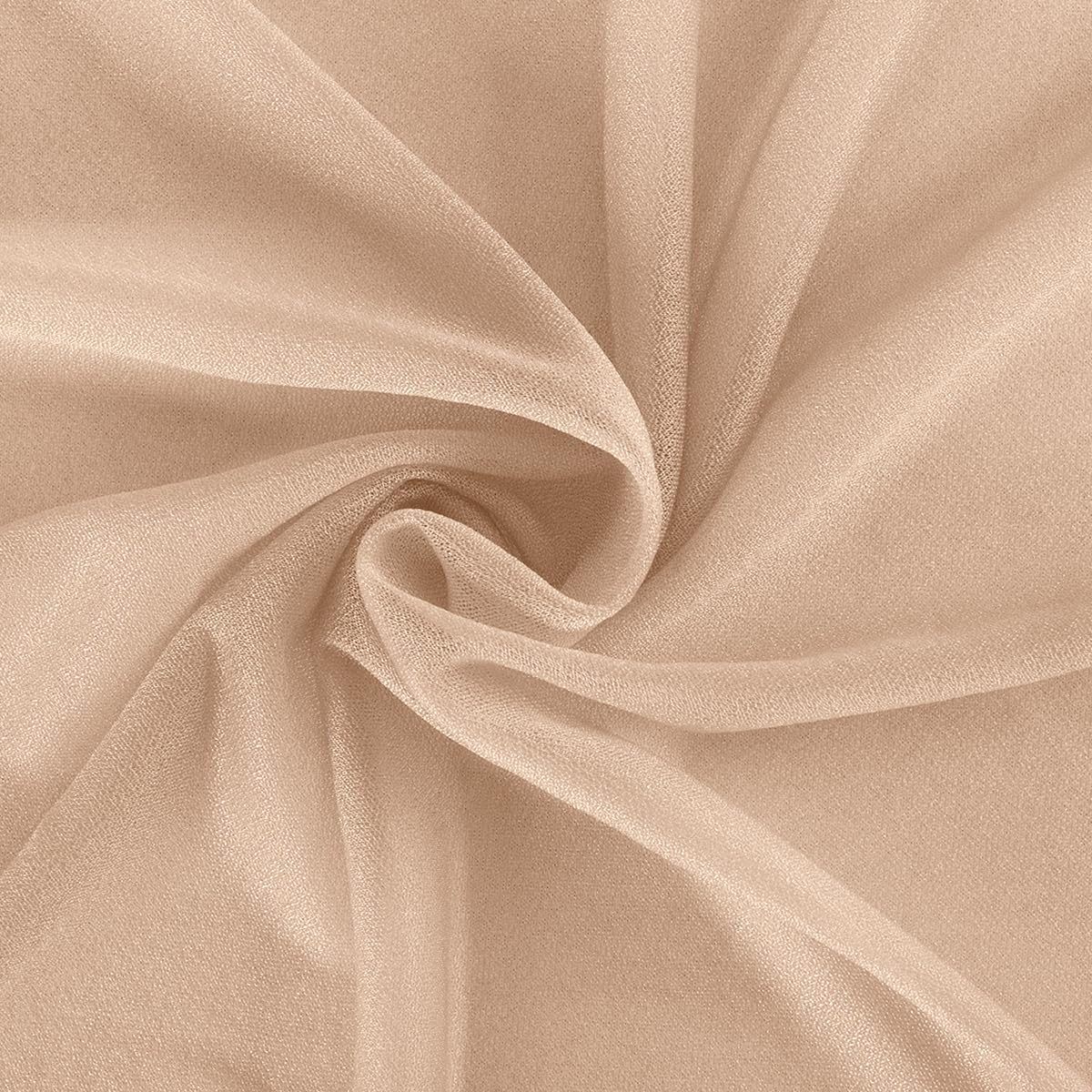 Fall Nude 2 Panels Wedding Arch Draping Fabric 29" x 20Ft Sheer Drapes Outdoor Curtain for Wedding Party Baby Bridal Shower Arch Ceiling Backdrop Decor