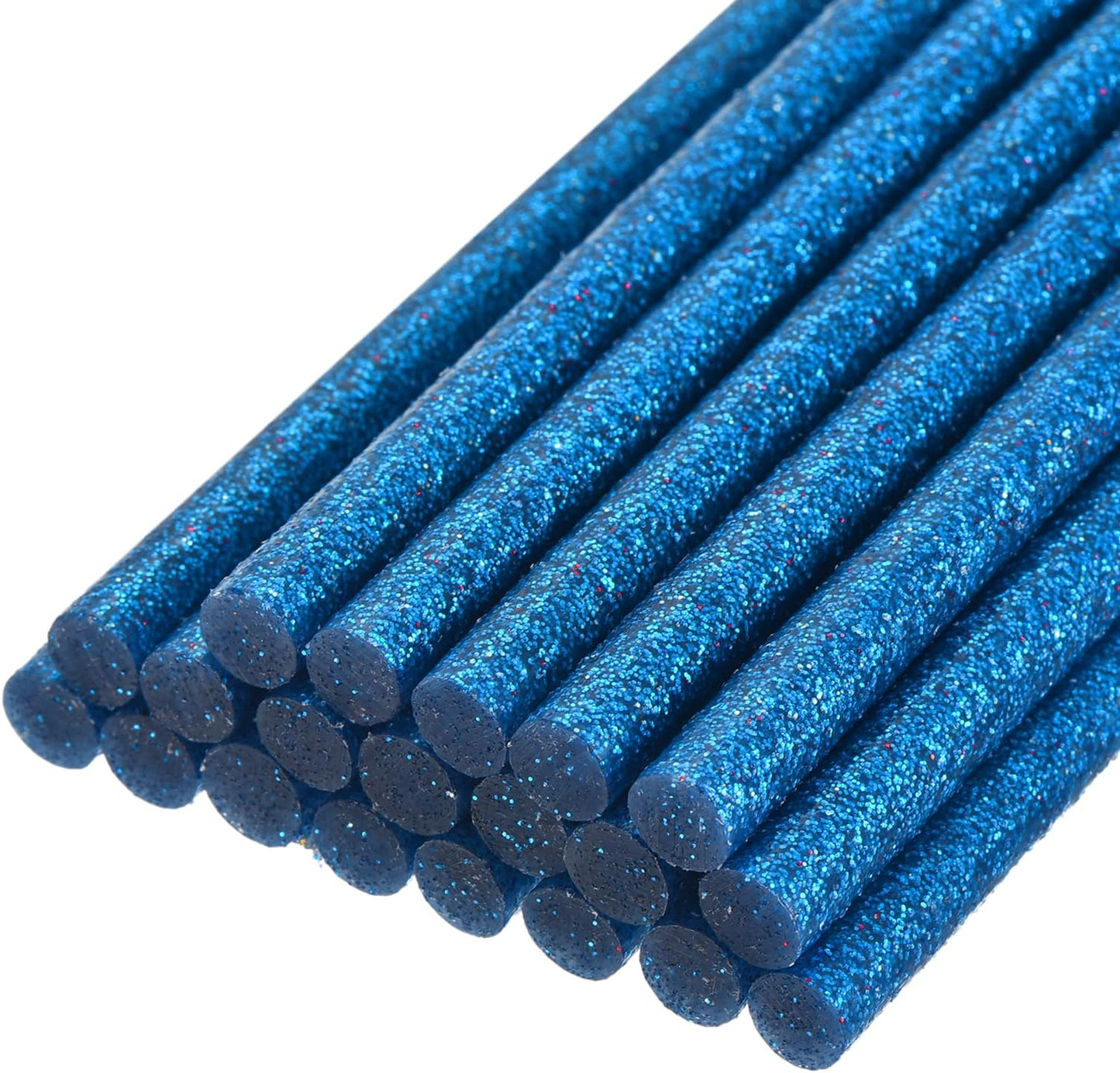 uxcell 20pcs Hot Glue Sticks for Glue Gun 11mm/0.43-inch x 4-inch Mini Hot Melt Adhesive Glue Stick Glitter Bright Blue
