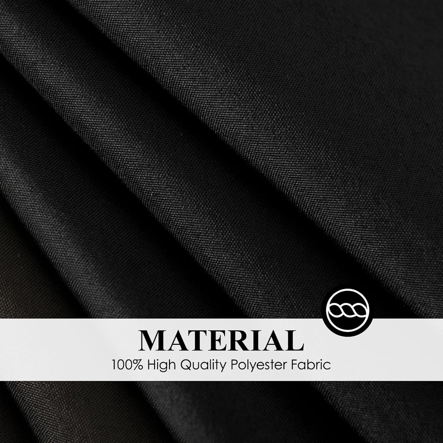 Round Tablecloth 2 Pack 108 Inch Black Tablecloths Washable Decorative Linen Polyester Table Clothes Cover for Dining Table Banquets Buffet Parties and Wedding