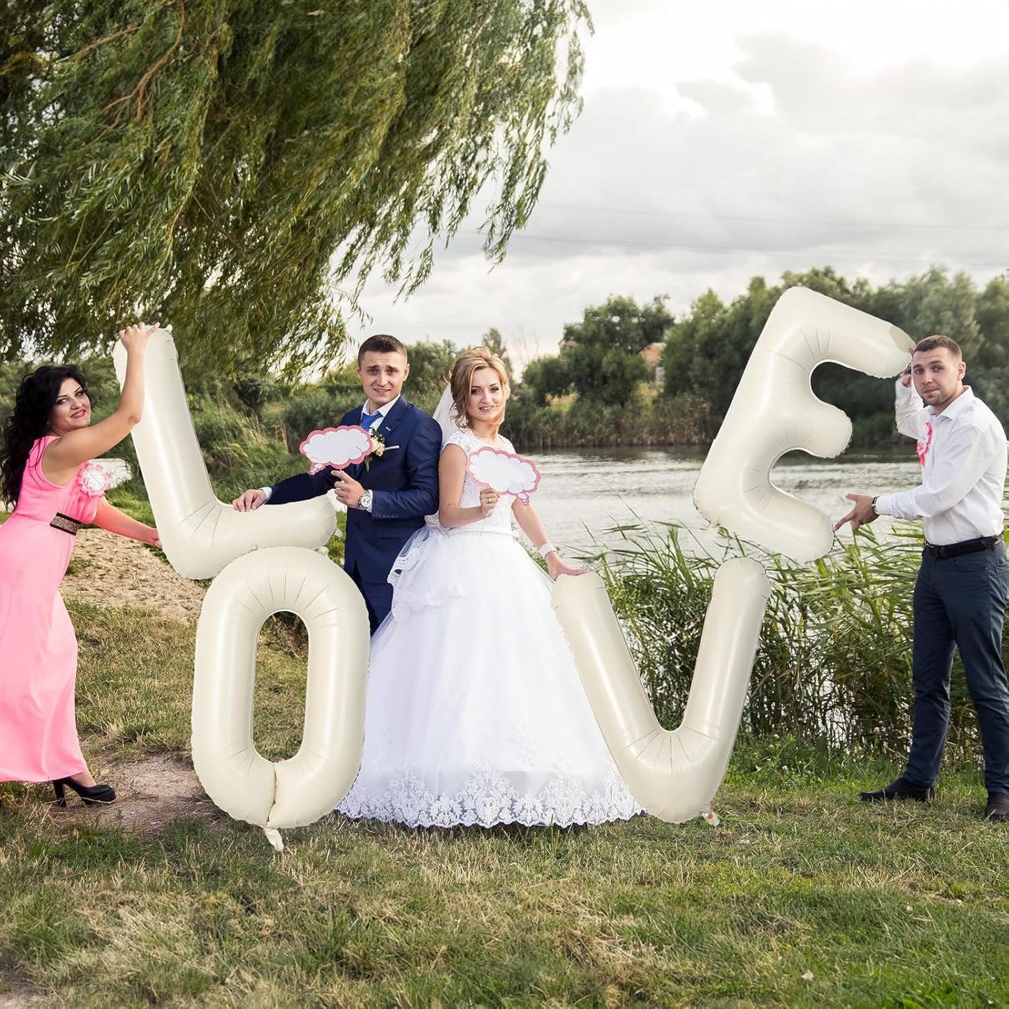 Cream Name Balloon Letters, Large Mylar Helium Alphabet D Custom Balloon Letter Beige Decor, 40 Inch Inflatable Sand White Letter D Foil Customize Balloons for Girls Birthday Party Decoration Supplies
