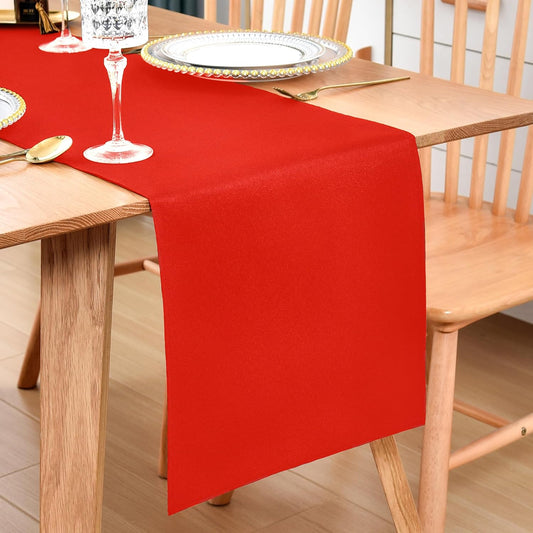 Farmhouse Red Table Runner Dining Table Runners 90 Inches Long Coffee Table Runner for Dresser Living Room Bedroom Holiday Party Banquet 12X90 Inch