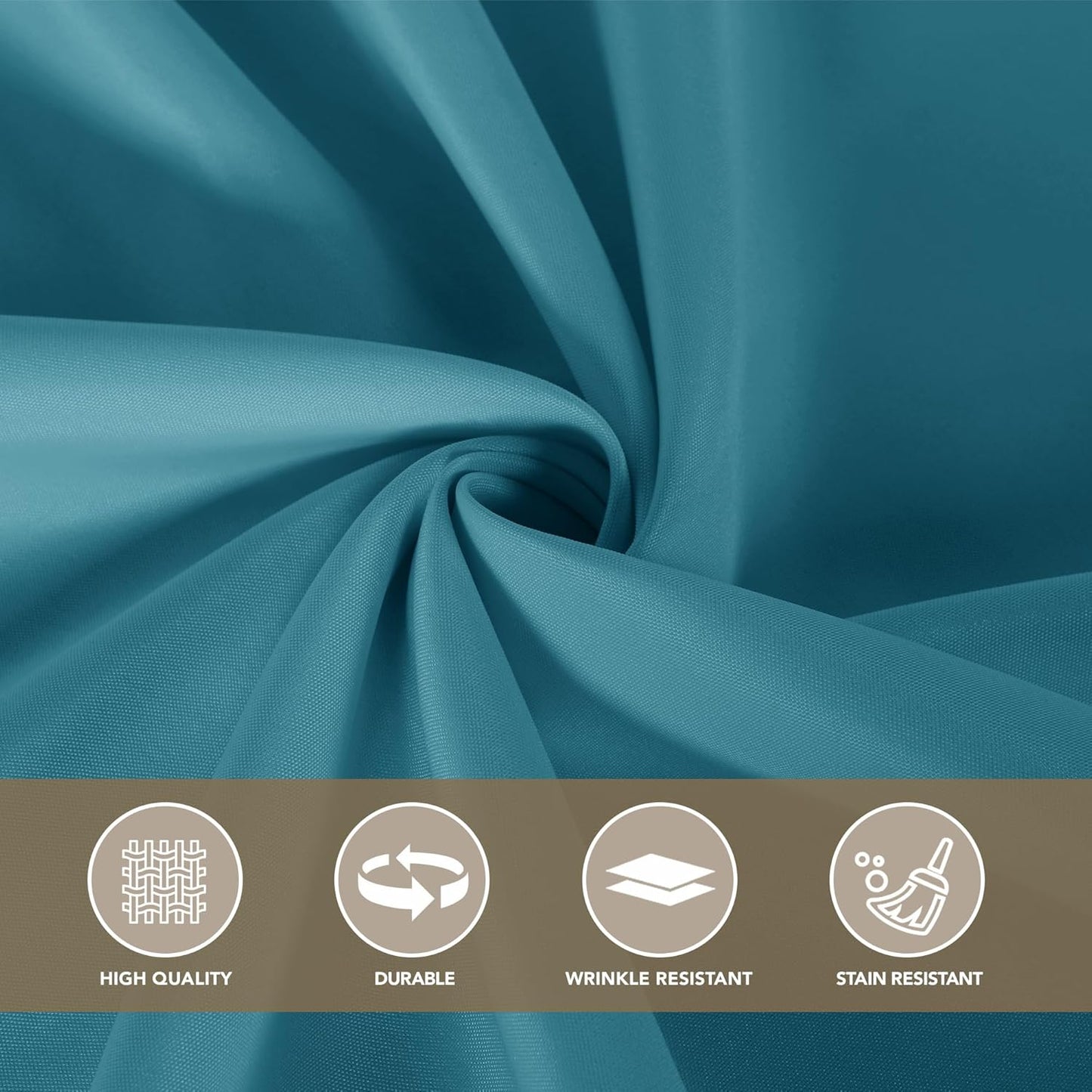 sancua Square Tablecloths 54x54 Inch, 2 Pack - Teal Fabric Table Cloth for Square or Round Tables, Washable Polyester Table Cover for Dinner, Holiday Party, Decorative Display Tables