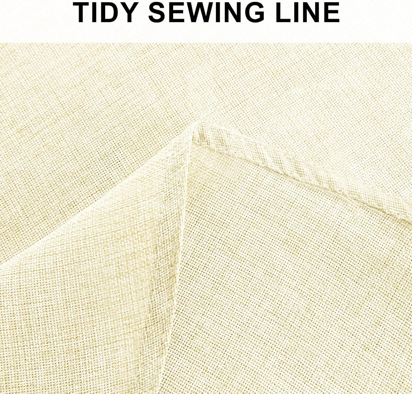 Hiasan Linen Tablecloth 45 Inch Round - Wrinkle and Stain Resistant Washable Polyester Fabric Table Cloth for Dining Room Kitchen Party, Champagne