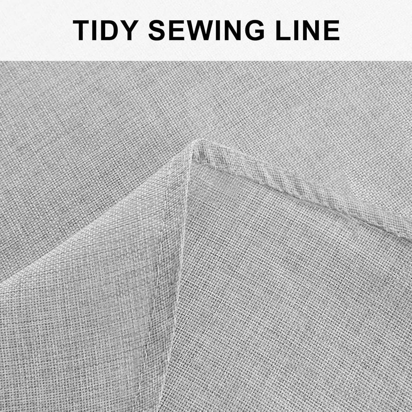 Hiasan 60 Inch Round Tablecloth Linen - Wrinkle and Stain Resistant Washable Polyester Fabric Table Cloth for Patio Dining Room Kitchen Party, Light Grey