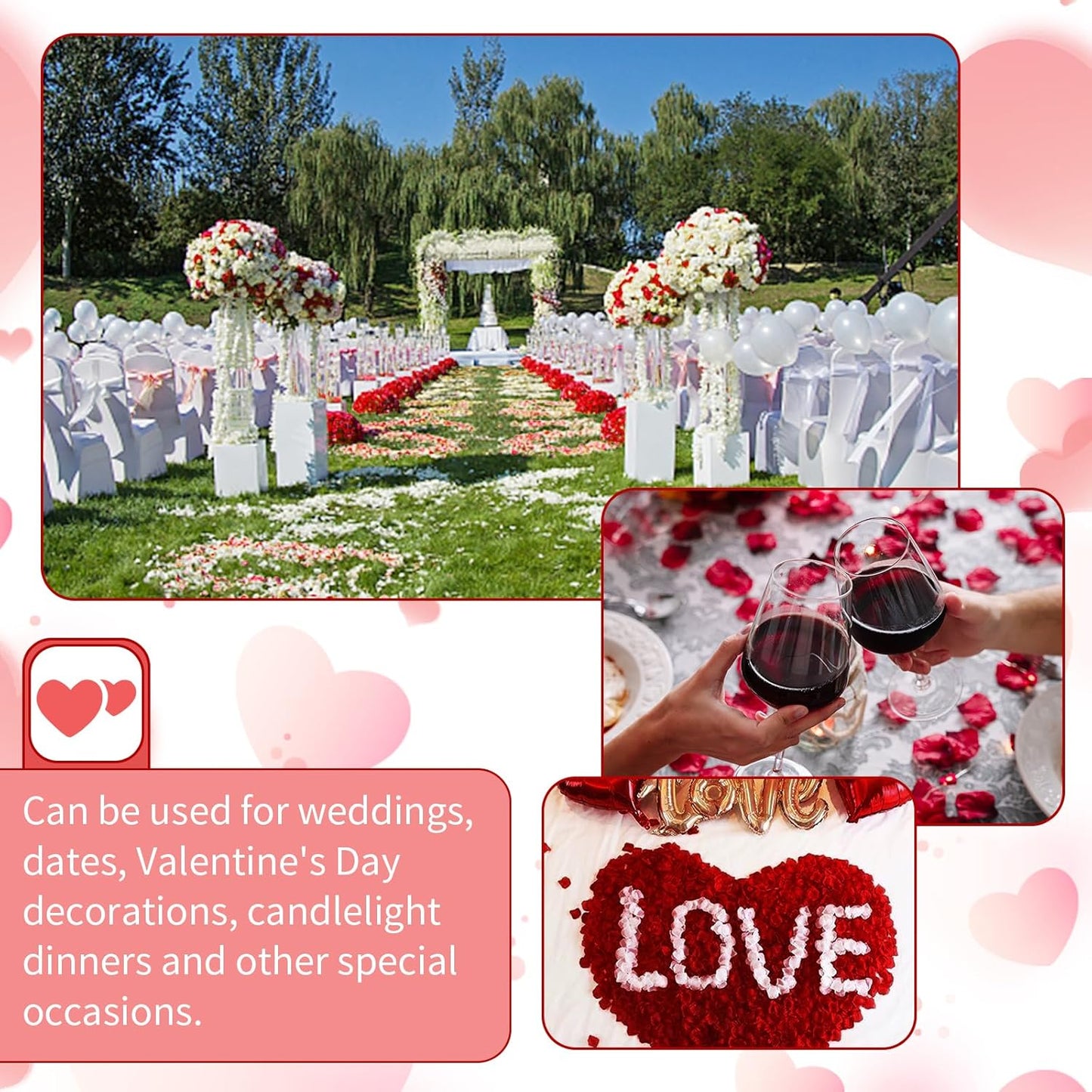 1000 Pcs Artificial Fake Rose Petals,Flower Petals for Romantic Night, Engagement, Party, Wedding, Event Flower Decorations, in Bulk(Dark Reddish with Black)